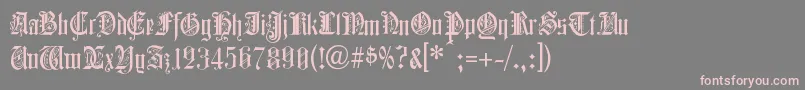 フォントColchesterBlack – 灰色の背景にピンクのフォント
