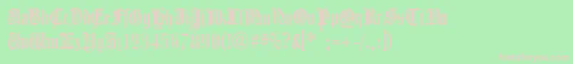 ColchesterBlack-fontti – vaaleanpunaiset fontit vihreällä taustalla