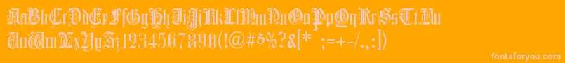 ColchesterBlack-Schriftart – Rosa Schriften auf orangefarbenem Hintergrund