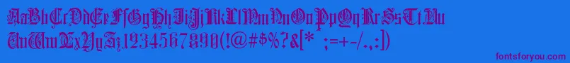 ColchesterBlack Font – Purple Fonts on Blue Background