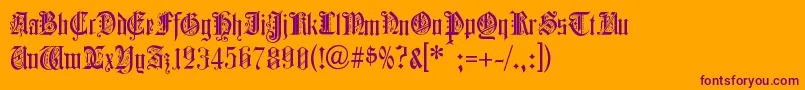 ColchesterBlack Font – Purple Fonts on Orange Background