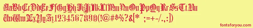 ColchesterBlack Font – Red Fonts on Yellow Background