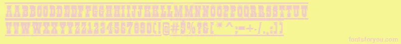 GildiatituldcfrgrBold Font – Pink Fonts on Yellow Background