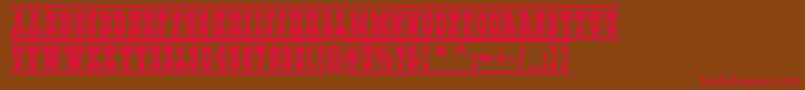 GildiatituldcfrgrBold Font – Red Fonts on Brown Background