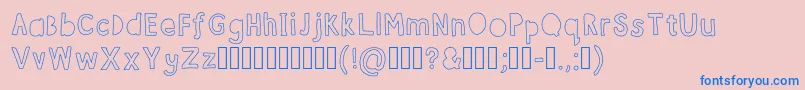 Weitere Informationen zur FontBubble-Schriftart FontBubble-Schriftart – Blaue Schriften auf rosa Hintergrund