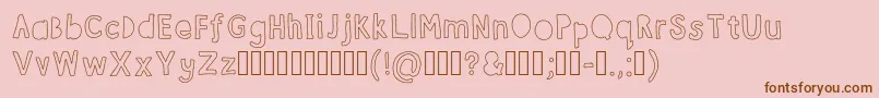 FontBubble Font – Brown Fonts on Pink Background