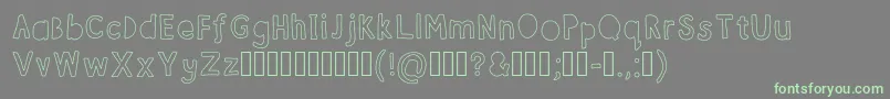 FontBubble Font – Green Fonts on Gray Background