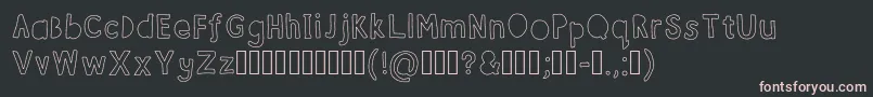 FontBubble-Schriftart – Rosa Schriften auf schwarzem Hintergrund