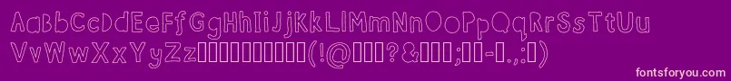 FontBubble Font – Pink Fonts on Purple Background