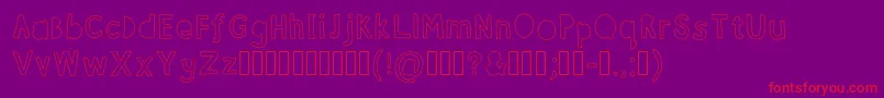 FontBubble Font – Red Fonts on Purple Background