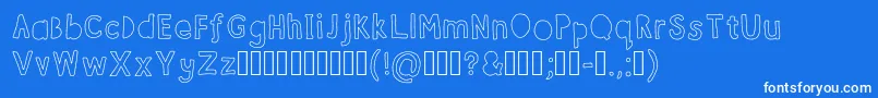FontBubble Font – White Fonts on Blue Background