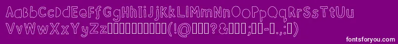 FontBubble Font – White Fonts on Purple Background