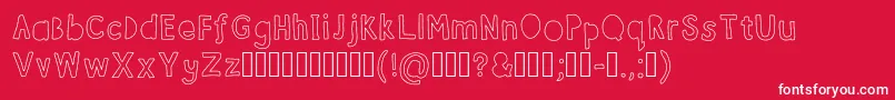 フォントFontBubble – 赤い背景に白い文字