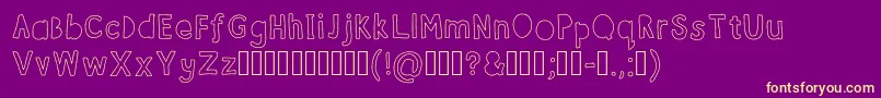 FontBubble Font – Yellow Fonts on Purple Background