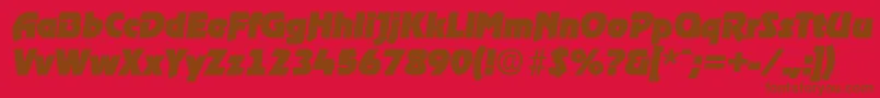 Police RagtimeHeavyita – polices brunes sur fond rouge