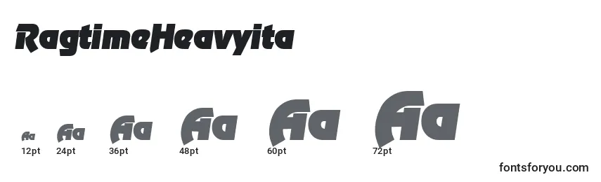 Размеры шрифта RagtimeHeavyita