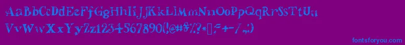 Shadedletters Font – Blue Fonts on Purple Background