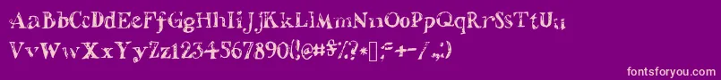 Shadedletters Font – Pink Fonts on Purple Background