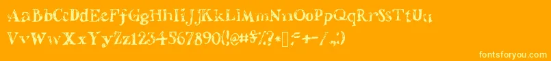 Shadedletters Font – Yellow Fonts on Orange Background
