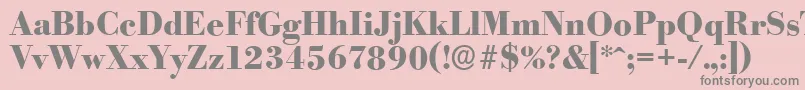 BodoniserialXboldRegular Font – Gray Fonts on Pink Background