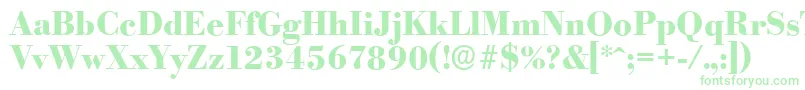 BodoniserialXboldRegular Font – Green Fonts on White Background