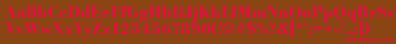 BodoniserialXboldRegular Font – Red Fonts on Brown Background