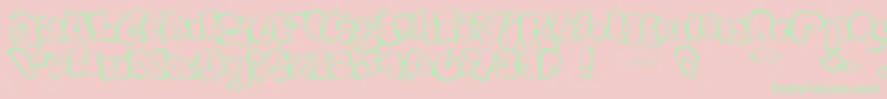 NoLicenseGhang Font – Green Fonts on Pink Background