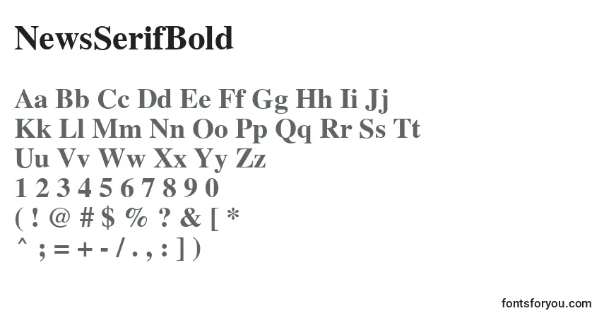 NewsSerifBold Font – alphabet, numbers, special characters