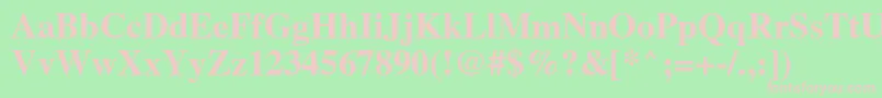 NewsSerifBold Font – Pink Fonts on Green Background