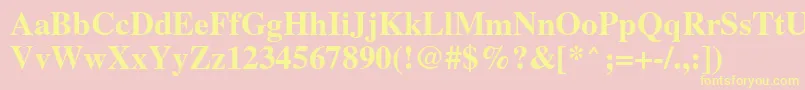 NewsSerifBold Font – Yellow Fonts on Pink Background