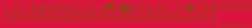 KrIrishKat5 Font – Brown Fonts on Red Background