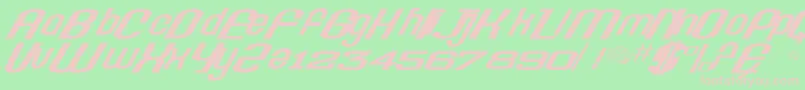 Precision-fontti – vaaleanpunaiset fontit vihreällä taustalla