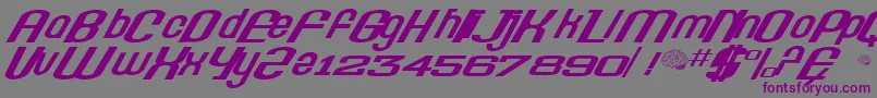 Precision Font – Purple Fonts on Gray Background