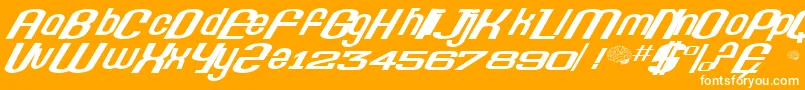 Precision Font – White Fonts on Orange Background
