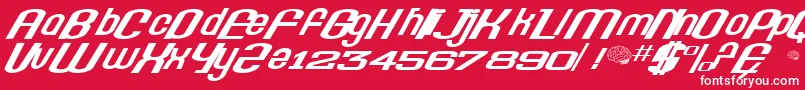 Precision Font – White Fonts on Red Background