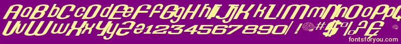 Precision Font – Yellow Fonts on Purple Background