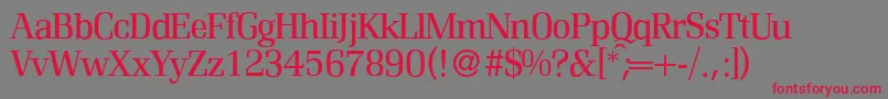 R690RomanRegular Font – Red Fonts on Gray Background