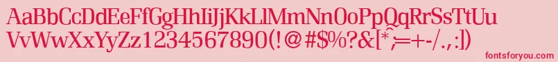 R690RomanRegular Font – Red Fonts on Pink Background