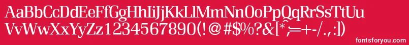 R690RomanRegular Font – White Fonts on Red Background