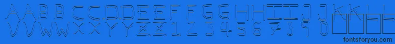 Pfvvbf7o Font – Black Fonts on Blue Background