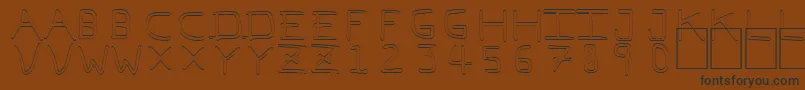 Pfvvbf7o Font – Black Fonts on Brown Background