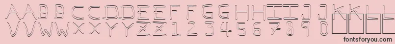 フォントPfvvbf7o – ピンクの背景に黒い文字