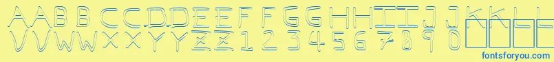 Подробнее о шрифте Pfvvbf7o Шрифт Pfvvbf7o – синие шрифты на жёлтом фоне