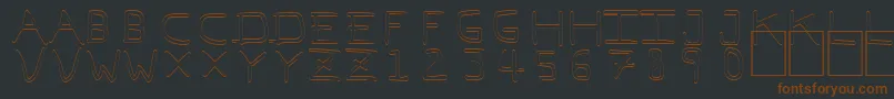 Pfvvbf7o Font – Brown Fonts on Black Background