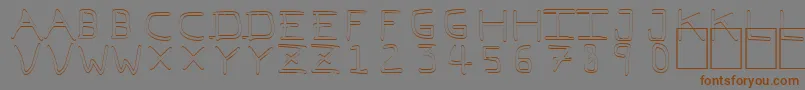 Pfvvbf7o Font – Brown Fonts on Gray Background