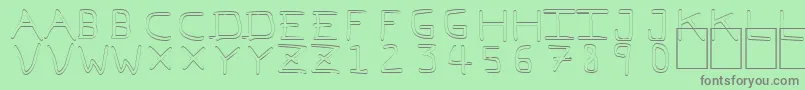 Pfvvbf7o Font – Gray Fonts on Green Background