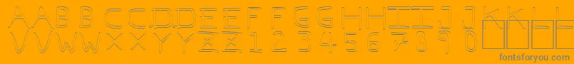 Pfvvbf7o Font – Gray Fonts on Orange Background