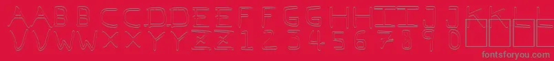 Pfvvbf7o Font – Gray Fonts on Red Background