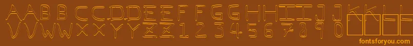 Подробнее о шрифте Pfvvbf7o Шрифт Pfvvbf7o – оранжевые шрифты на коричневом фоне