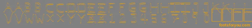 Pfvvbf7o Font – Orange Fonts on Gray Background